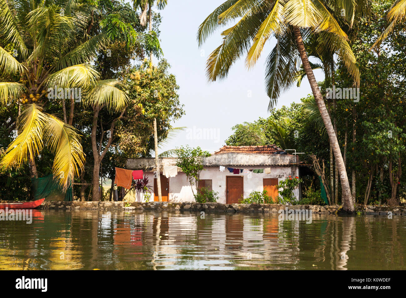 Backwaters in Kerala, India Stock Photo