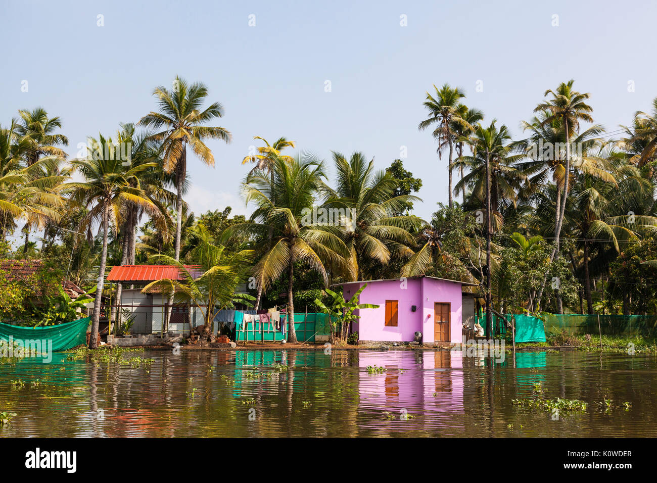 Backwaters in Kerala, India Stock Photo