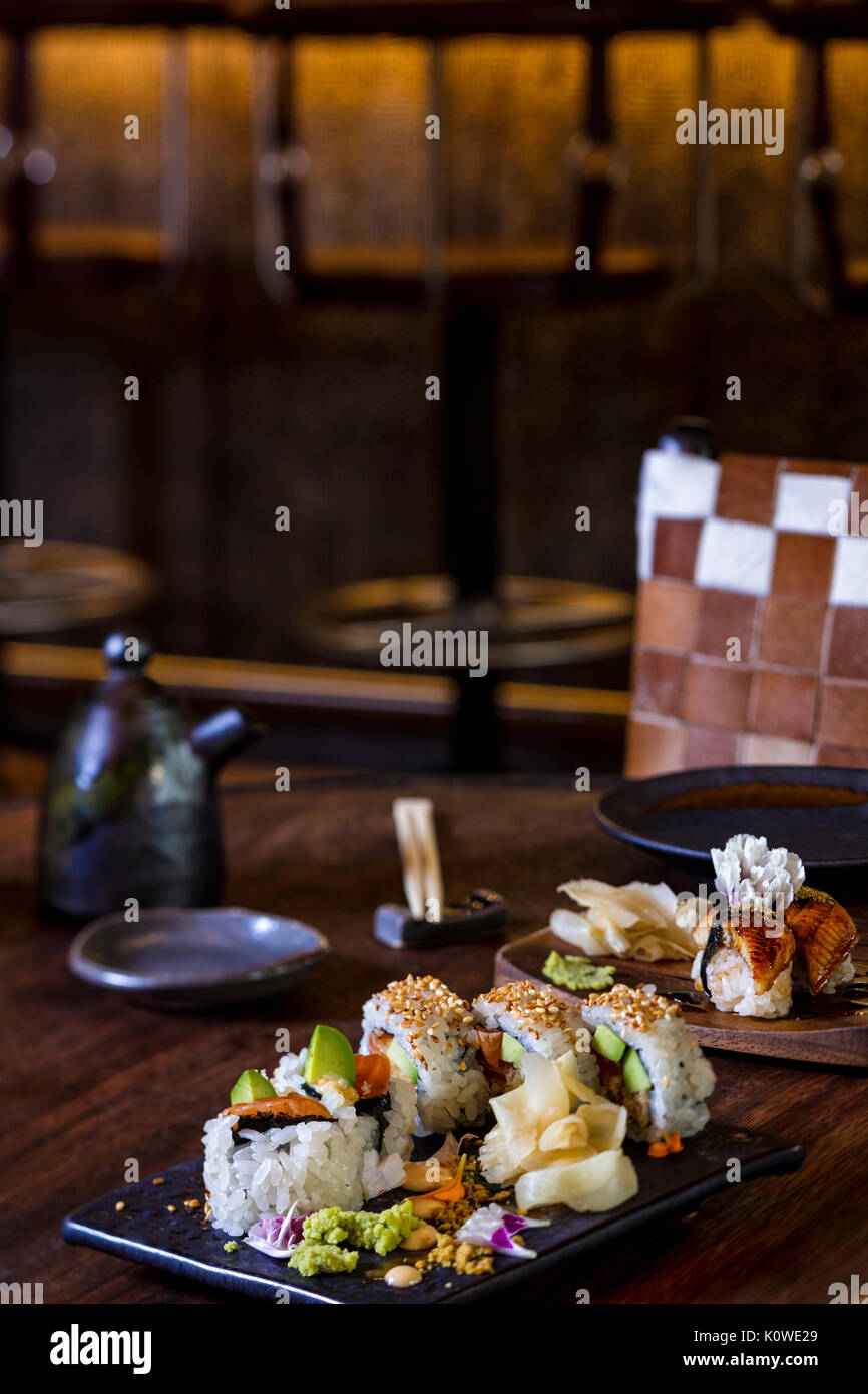 Sushi - Maki roll and Nigiri Stock Photo