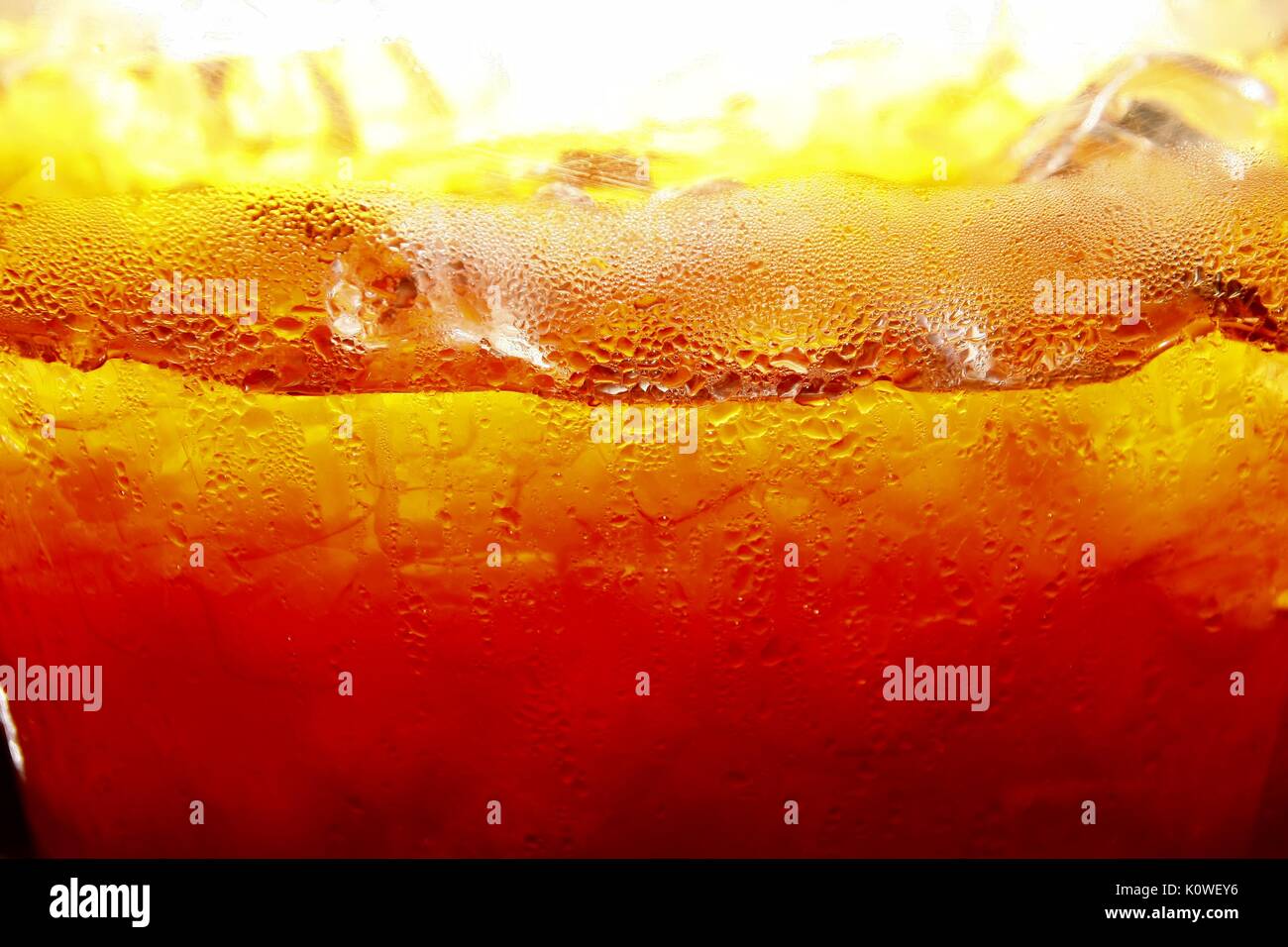 Photo of mixed cold iced tea in a glass container Stock Photo Alamy