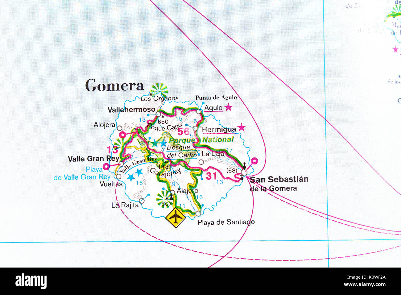 Gomera map hi-res stock photography and images - Alamy
