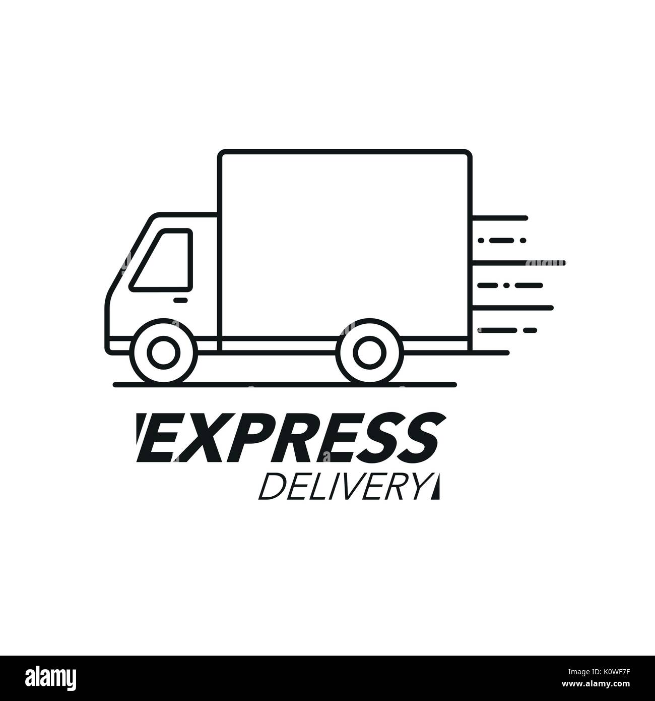 Express delivery icon concept. Truck service, order, worldwide shipping