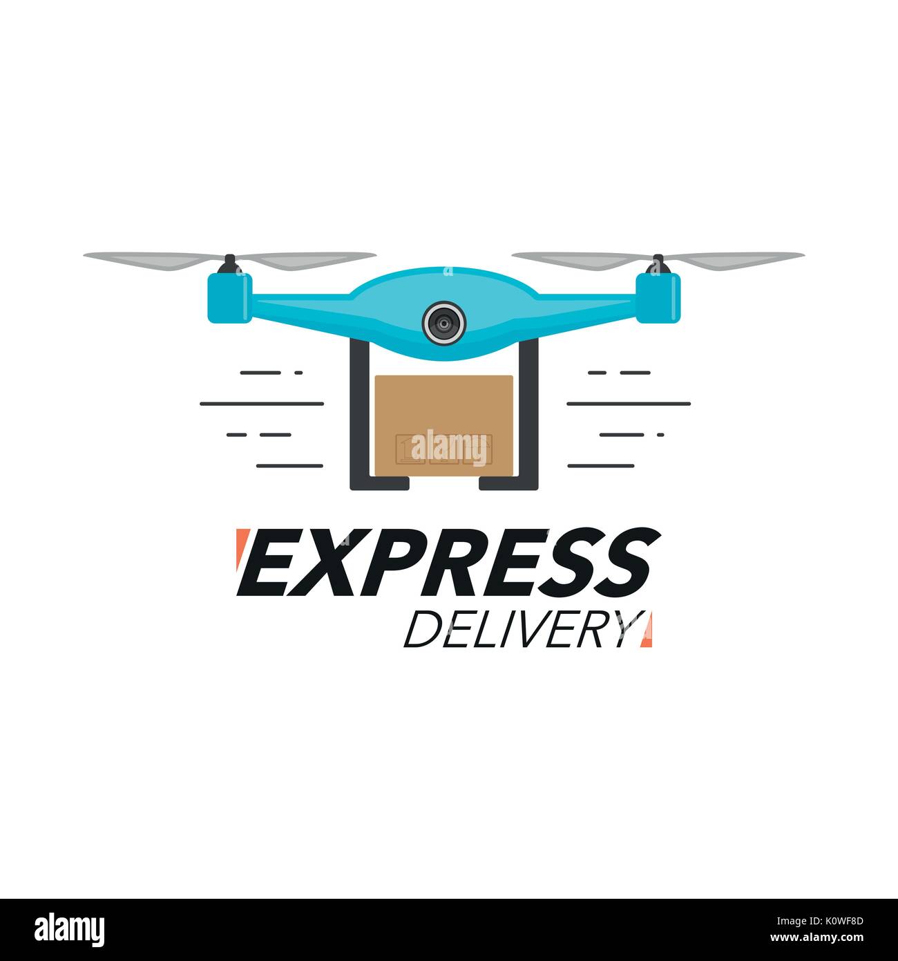 Drone delivery concept. Copter or quadcopter service, order, worldwide  shipping. Modern design vector illustration Stock Vector Image & Art - Alamy