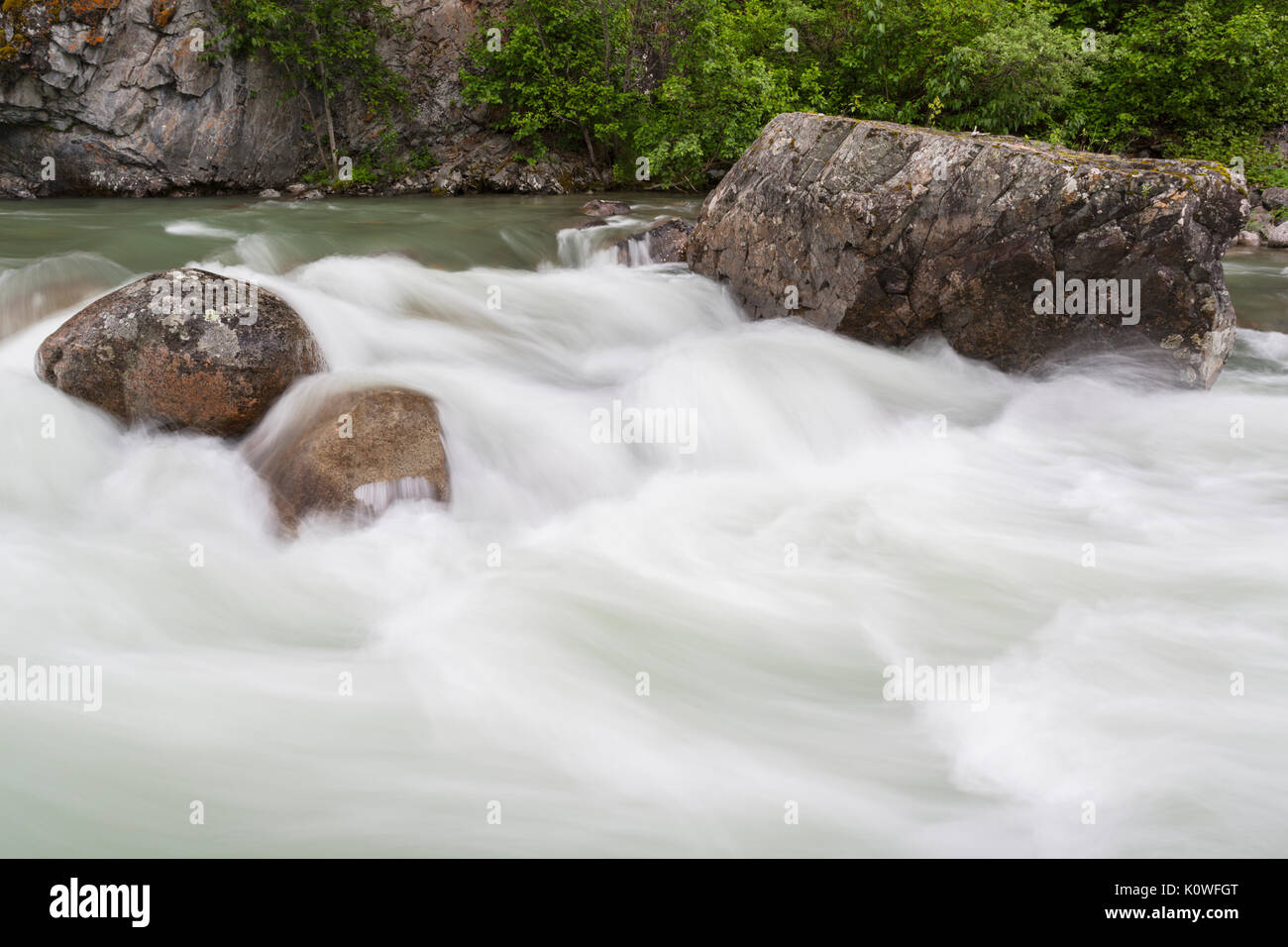 Little Susitna River, Hatcher Pass, Wasilla, Alaska, USA Stock Photo