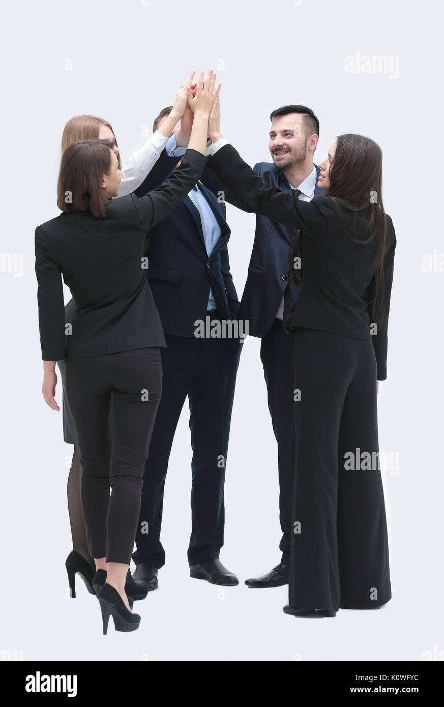 business team shows its unity Stock Photo - Alamy