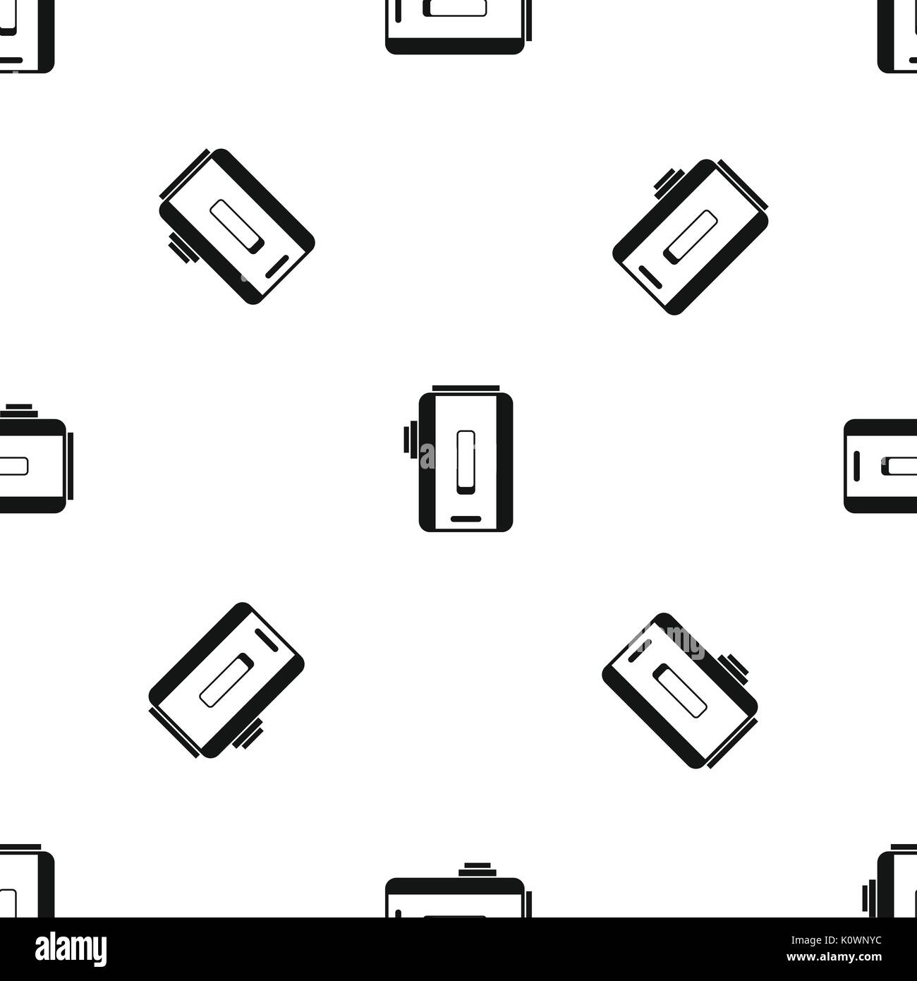 Charger pattern seamless black Stock Vector