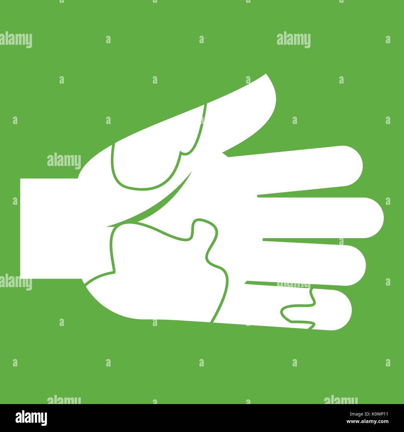 Hand with stains icon green Stock Vector Image & Art - Alamy
