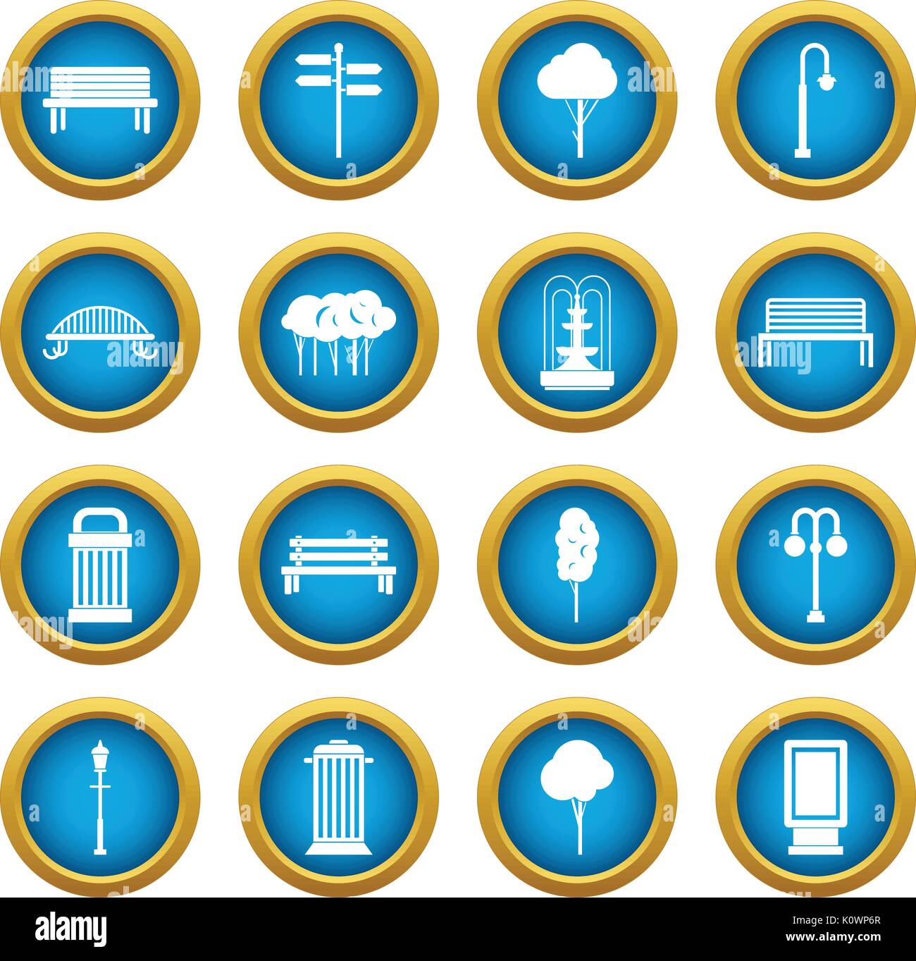 Hangar icons blue circle set Stock Vector Image & Art - Alamy