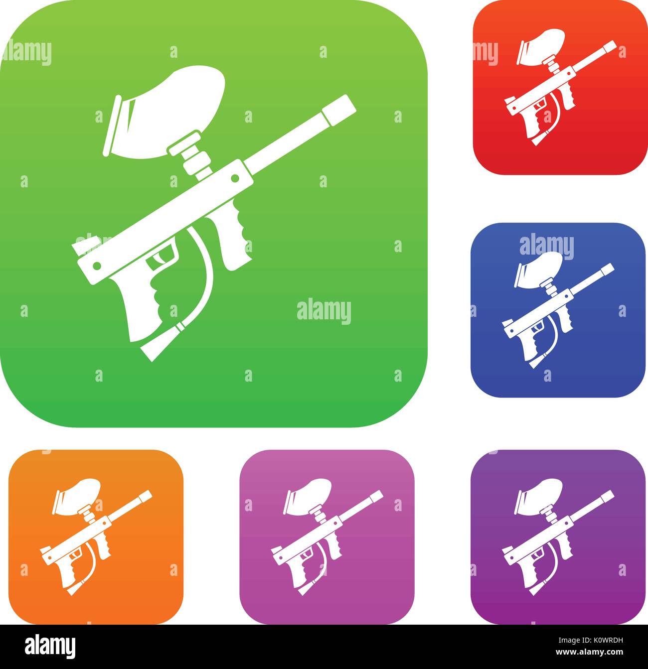Paintball marker set collection Stock Vector Image & Art Alamy