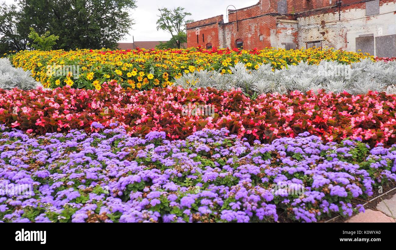 quilt garden at Amish country Nappanee Stock Photo