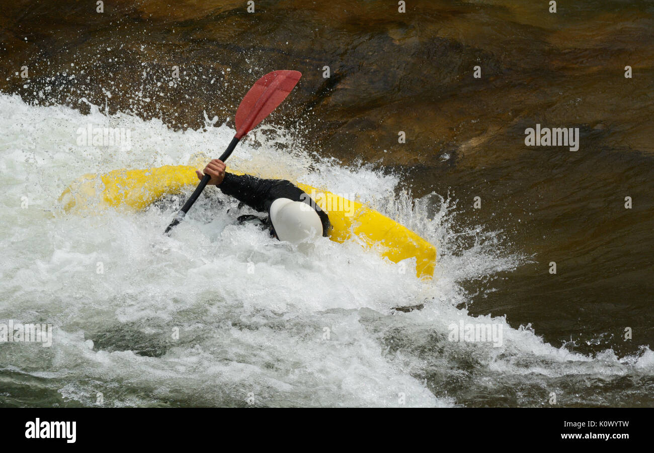 White water rapids kayaking at Clear Creek White Water Park in Golden,  Colorado Stock Photo - Alamy