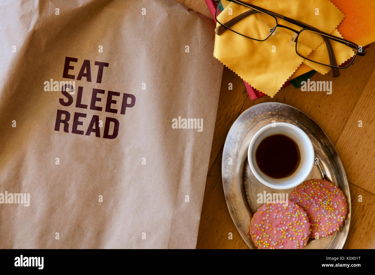 eat-sleep-read-caption-to-encourage-reading-stock-photo-alamy