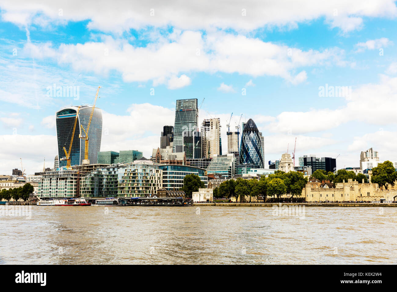 City of London skyline, Tower 42, The Cheesegrater and Walkie Talkie skyscrapers, London, England, United Kingdom, Europe, 20 fenchurch street, cities Stock Photo