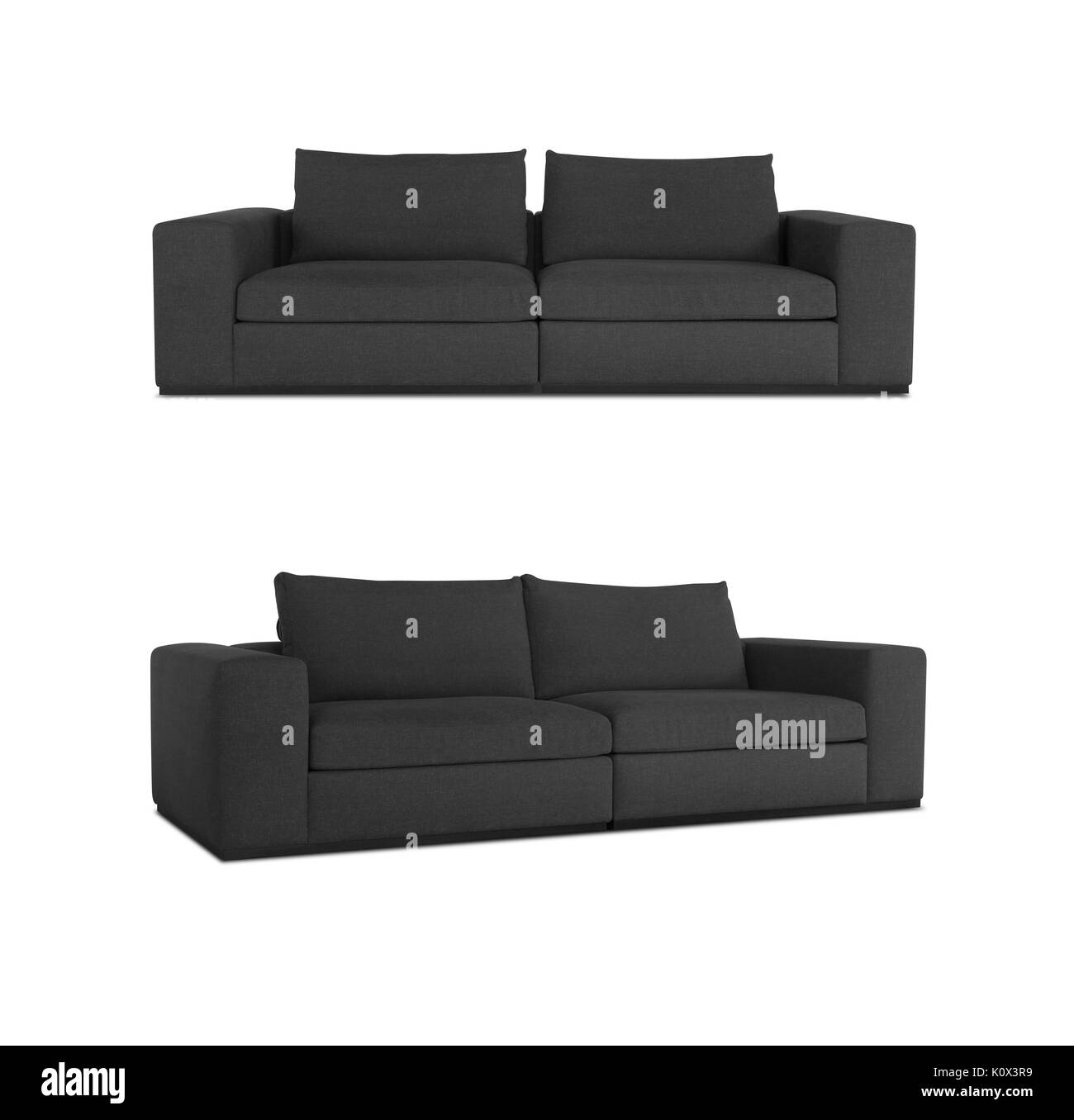 Grey Sofa isolated with different angles in white background Stock Photo Alamy