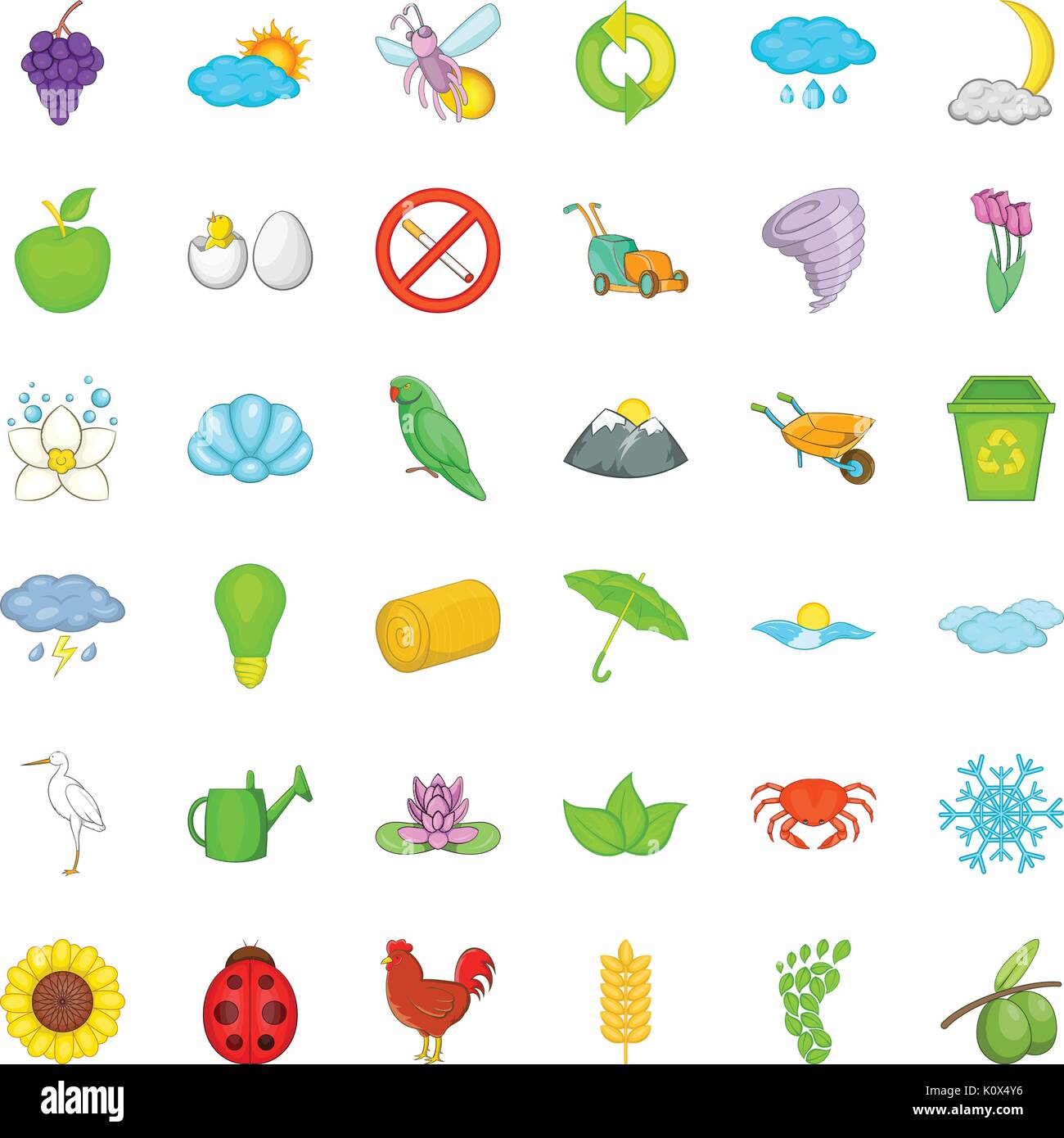 Planet icons set, cartoon style Stock Vector Image & Art - Alamy