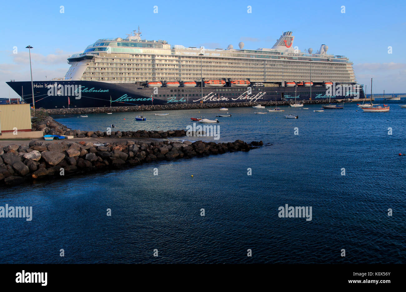 Large German Cruise Ship Mein Schiff 4 At Puerto Del