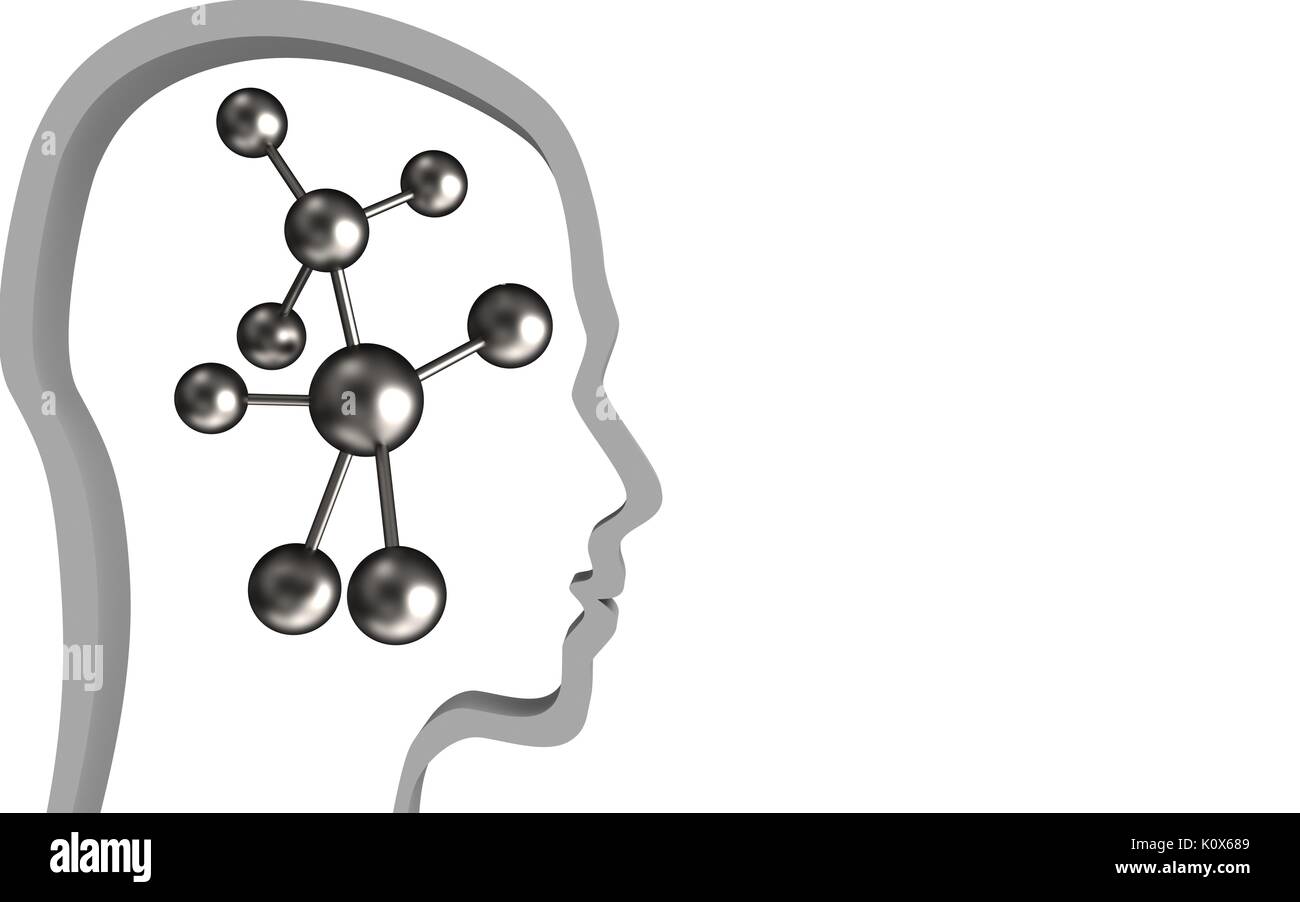 3d illustration of molecule over white background with Stock Photo - Alamy