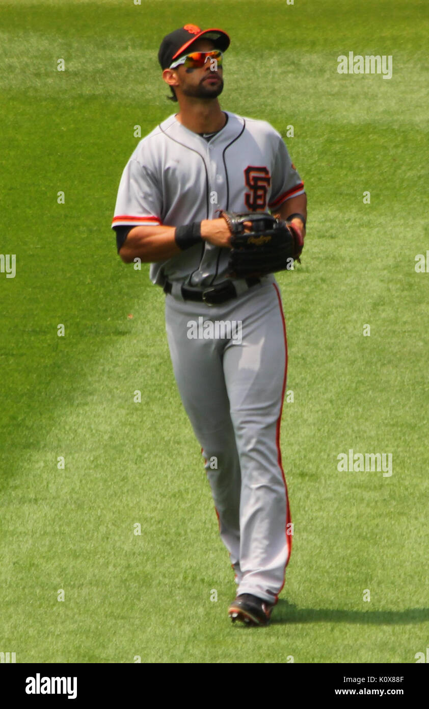Angel Pagan, MLB baseball player for San Francisco Giants 04 Stock Photo
