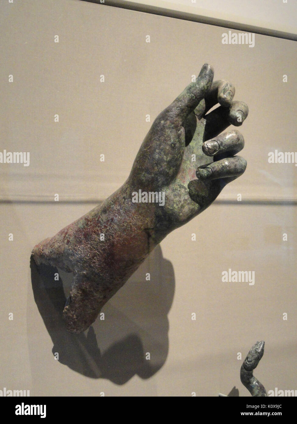 Apollo Sauroktonos attributed to Praxiteles   hand   Cleveland Museum of Art   DSC08078 Stock Photo