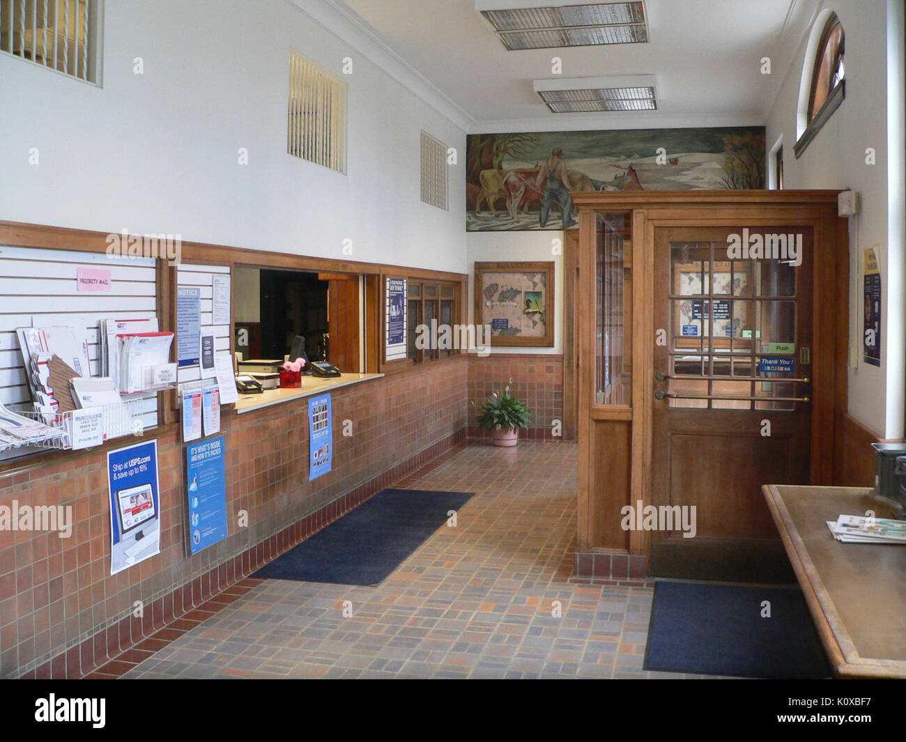 Albion, Nebraska post office interior 2 Stock Photo Alamy