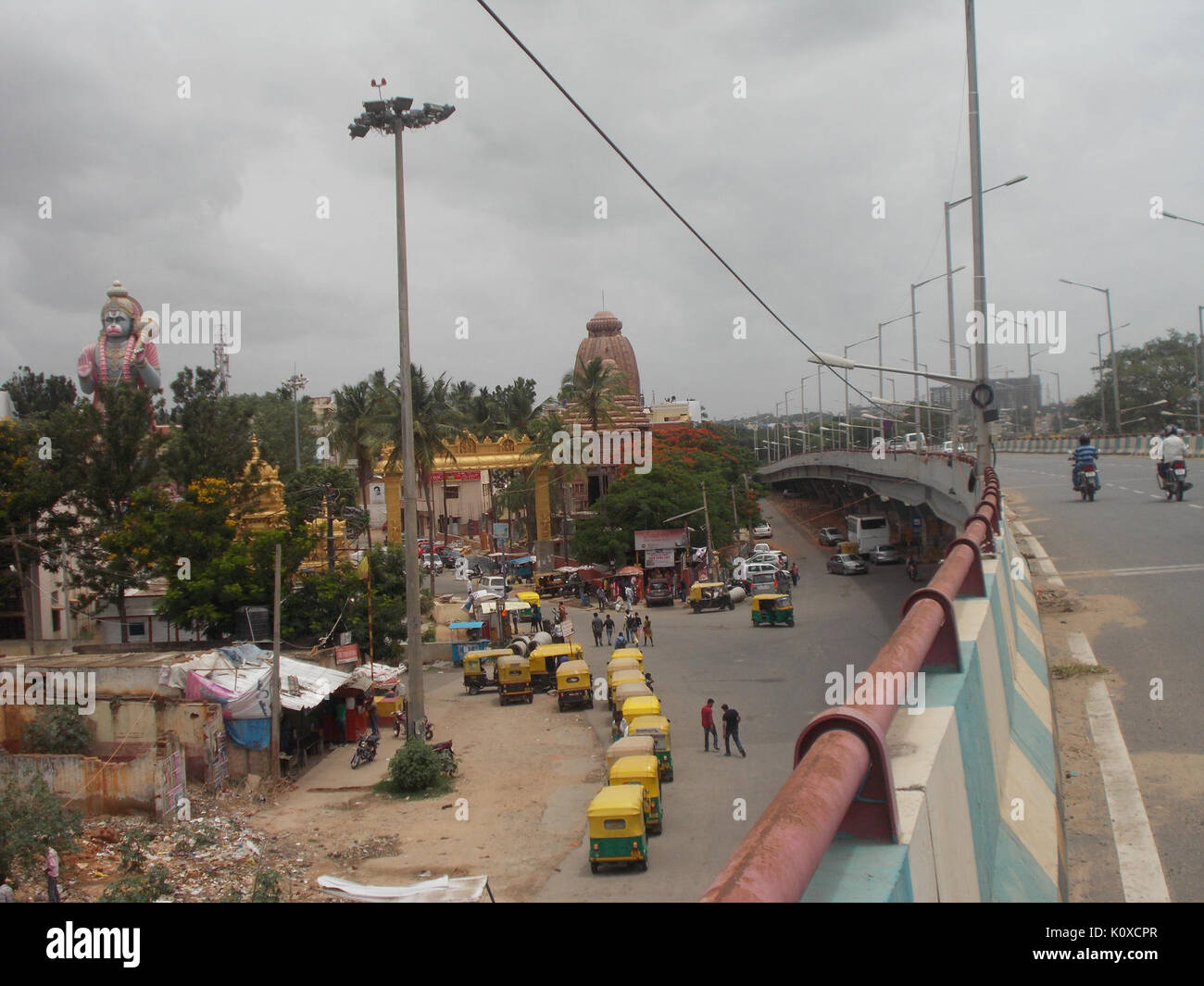 Anjaneya Swamy Idol beside Puri Jagannath Temple at Agara Stock Photo