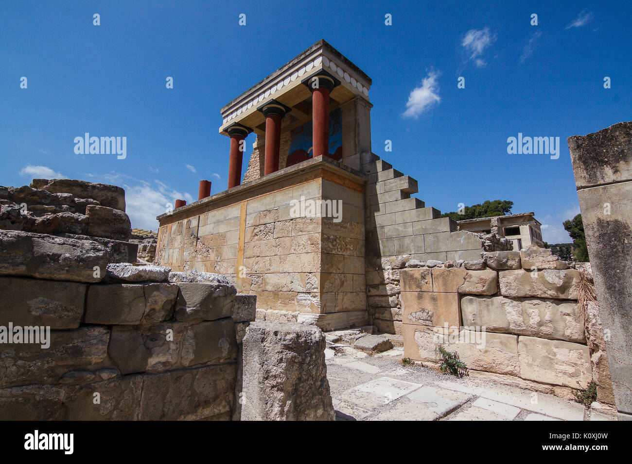 Minoan Knossos Palace Stock Photo