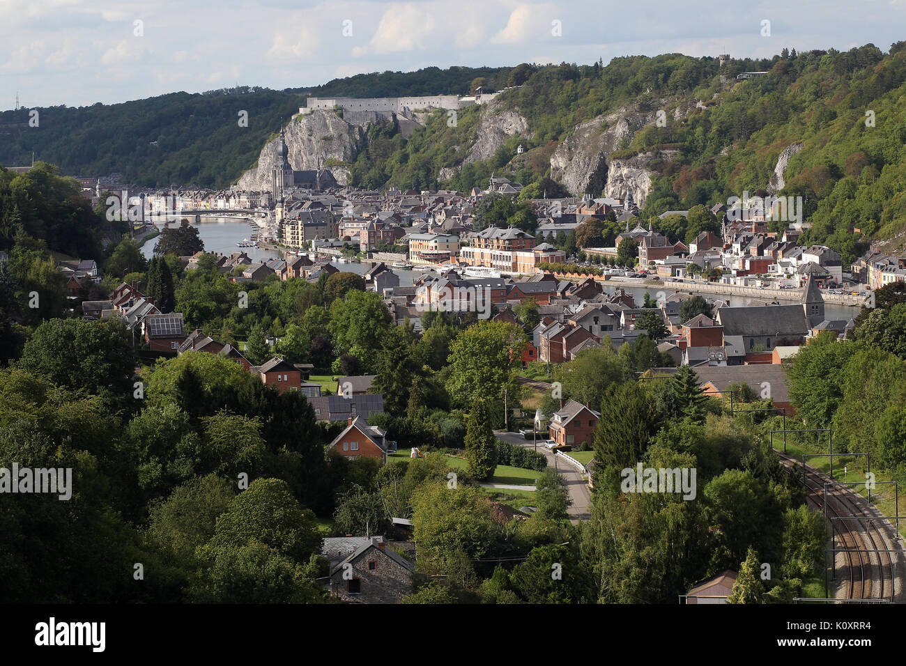 Cityscape of Dinant  a Walloon city and municipality located on the River Meuse in the Belgian province of Namur. Stock Photo