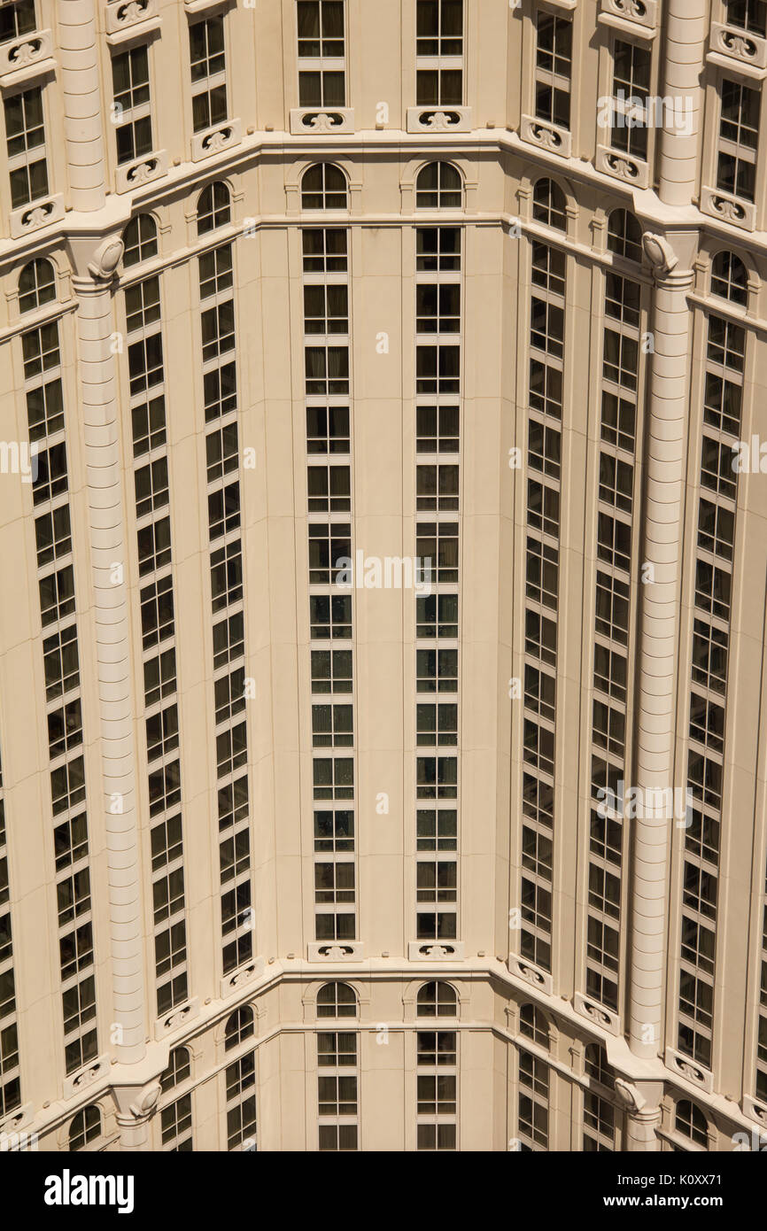 Close up of the wall design of a hotel in Las Vegas, Nevada Stock Photo