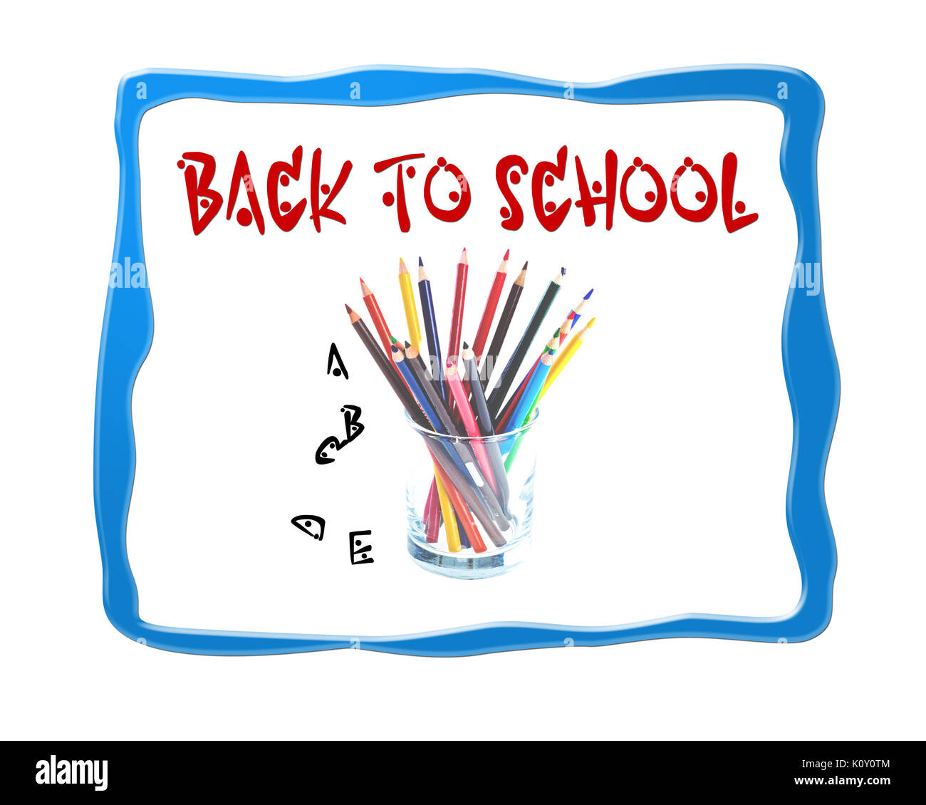 Back to school logo background image Stock Photo