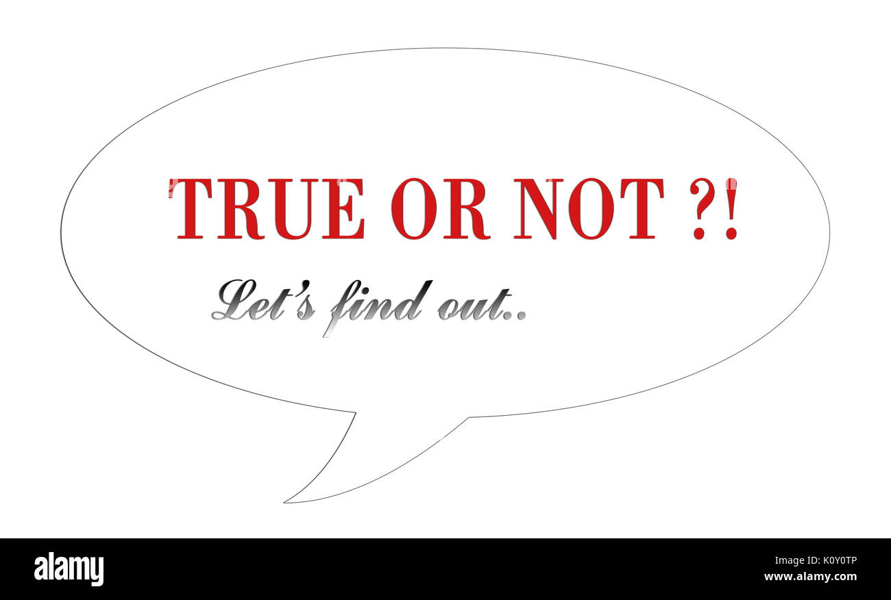 True or not question image background Stock Photo