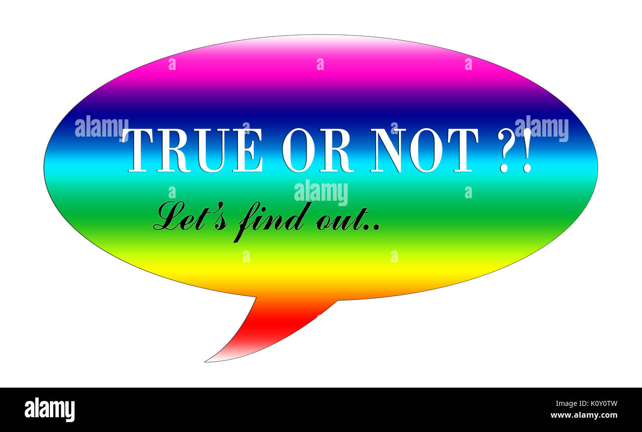 True or not question image background Stock Photo