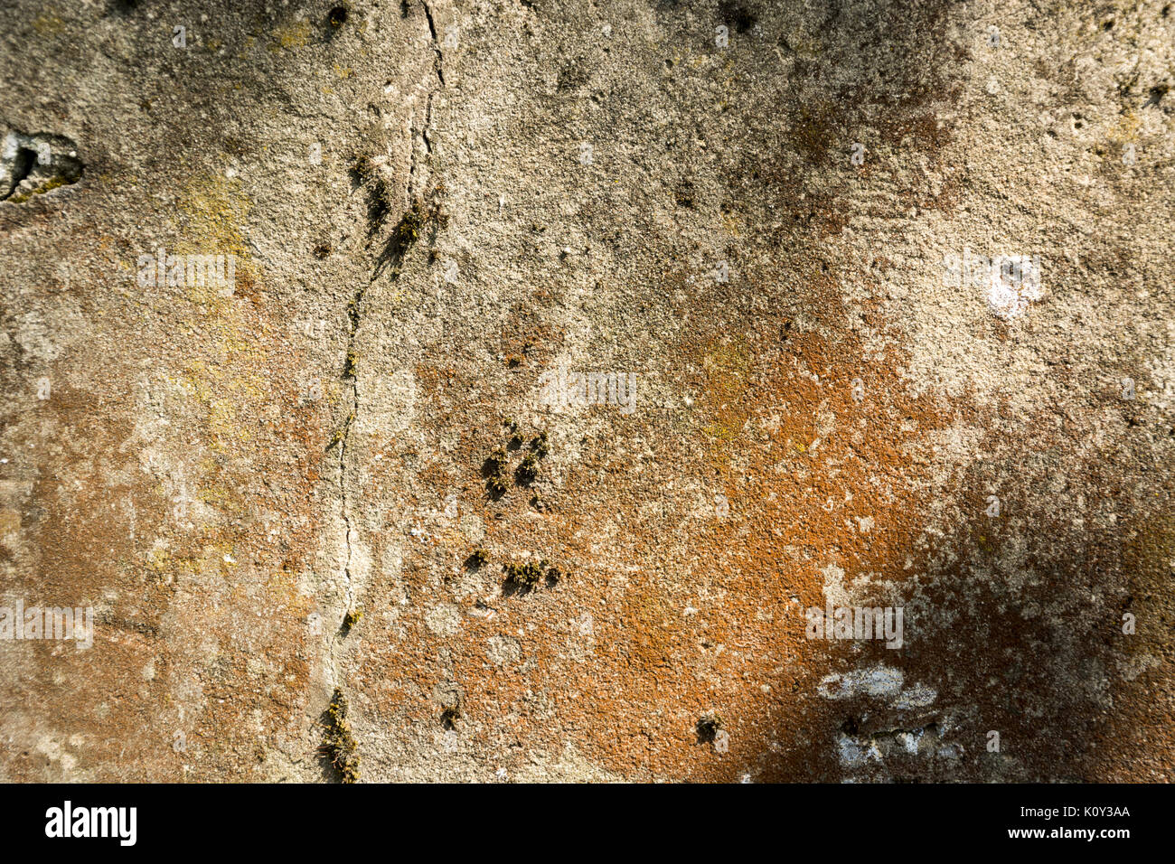 Old concrete multicolored backround or texture with vignette Stock Photo