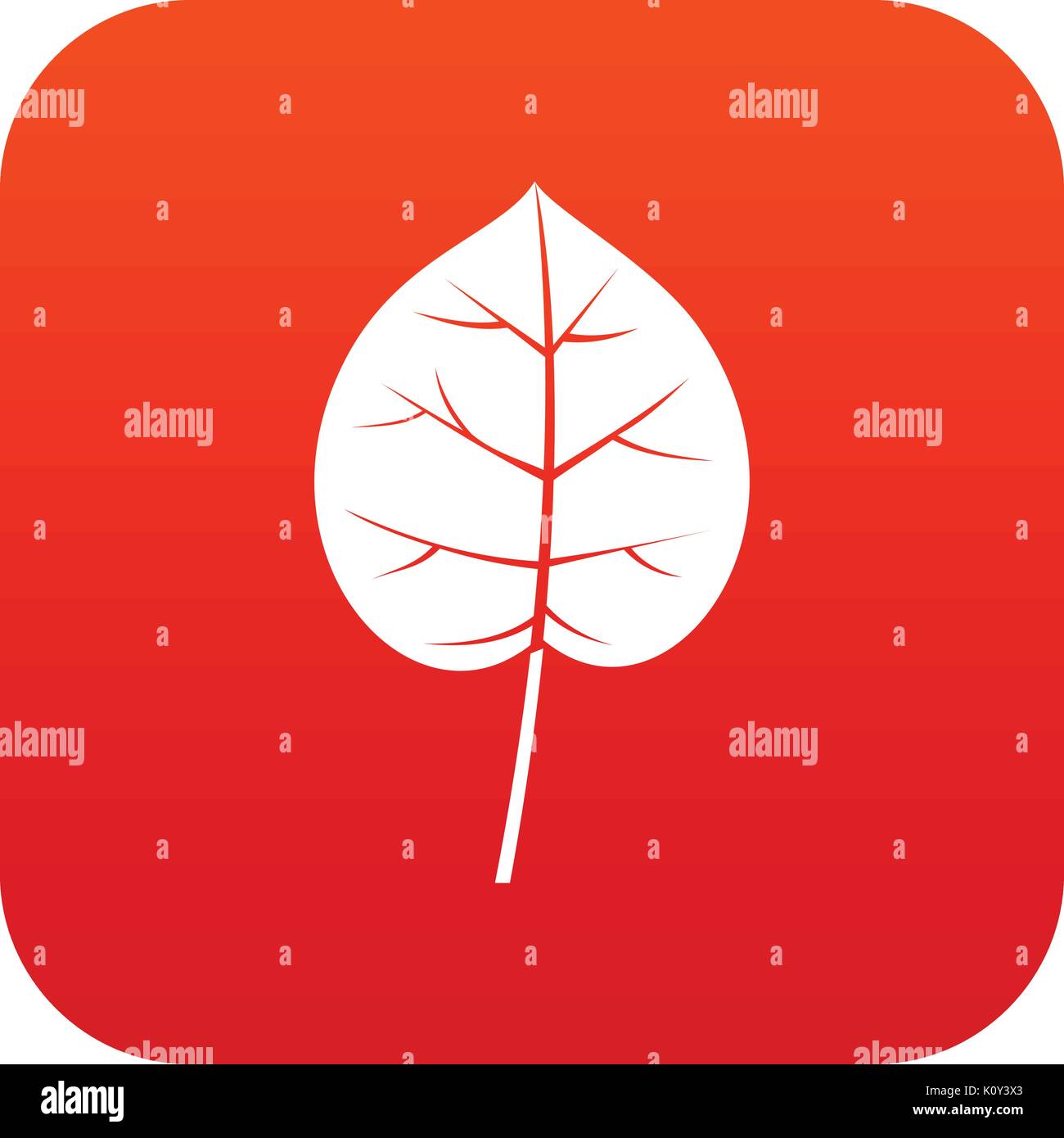 Linden leaf icon digital red Stock Vector Image & Art - Alamy
