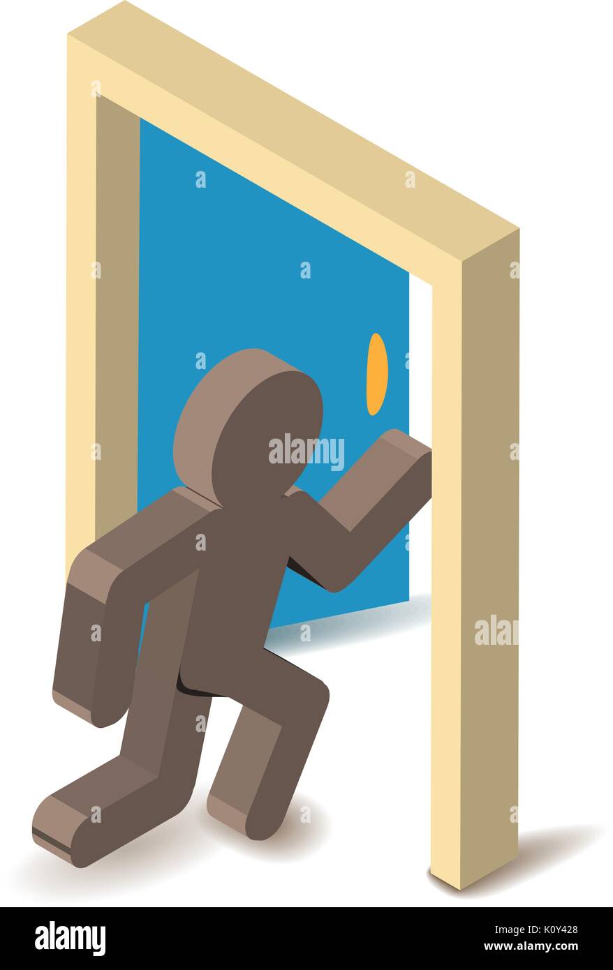 Door icon, isometric 3d style Stock Vector Image & Art - Alamy