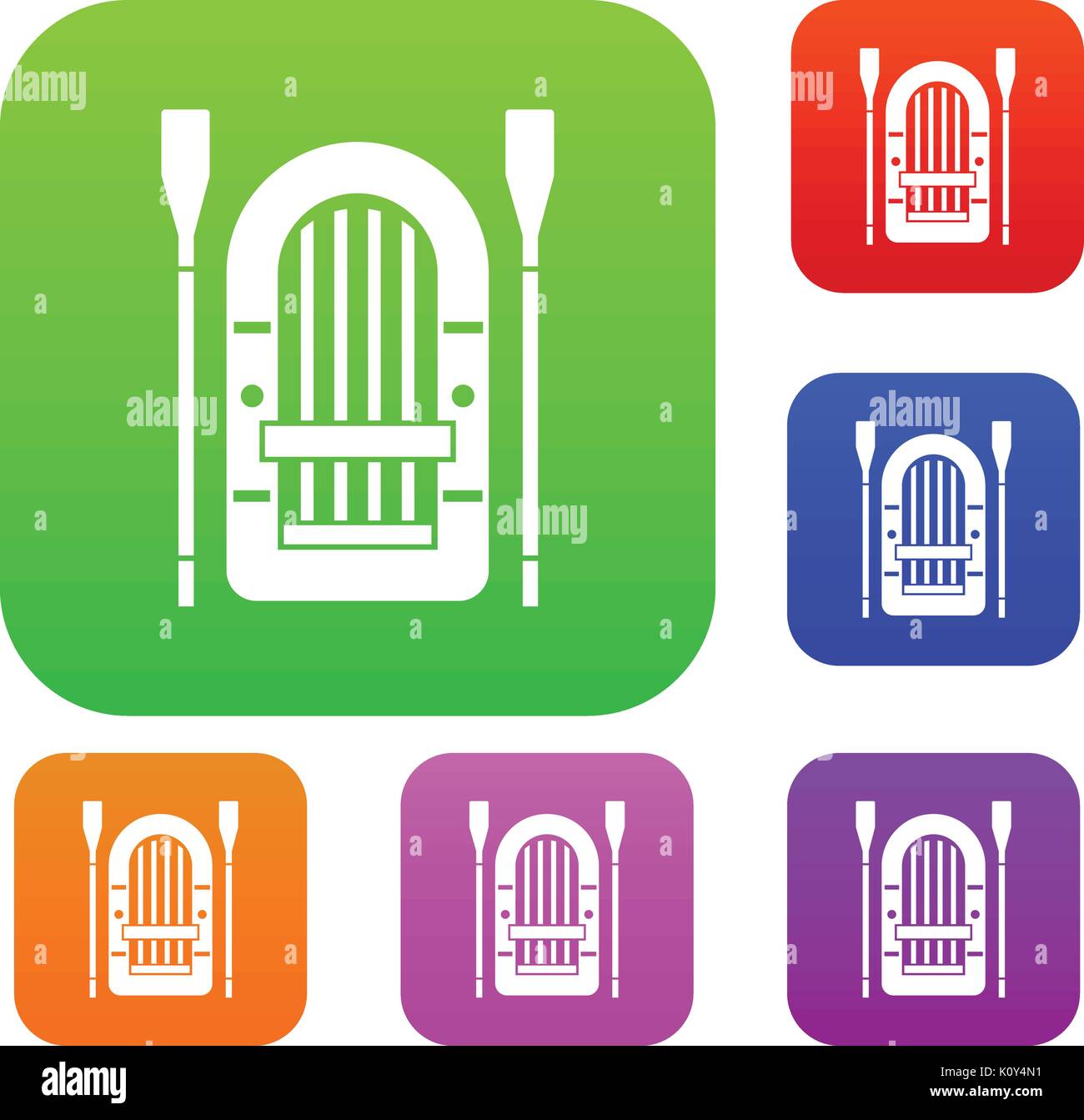 Boat with paddles set collection Stock Vector Image & Art - Alamy