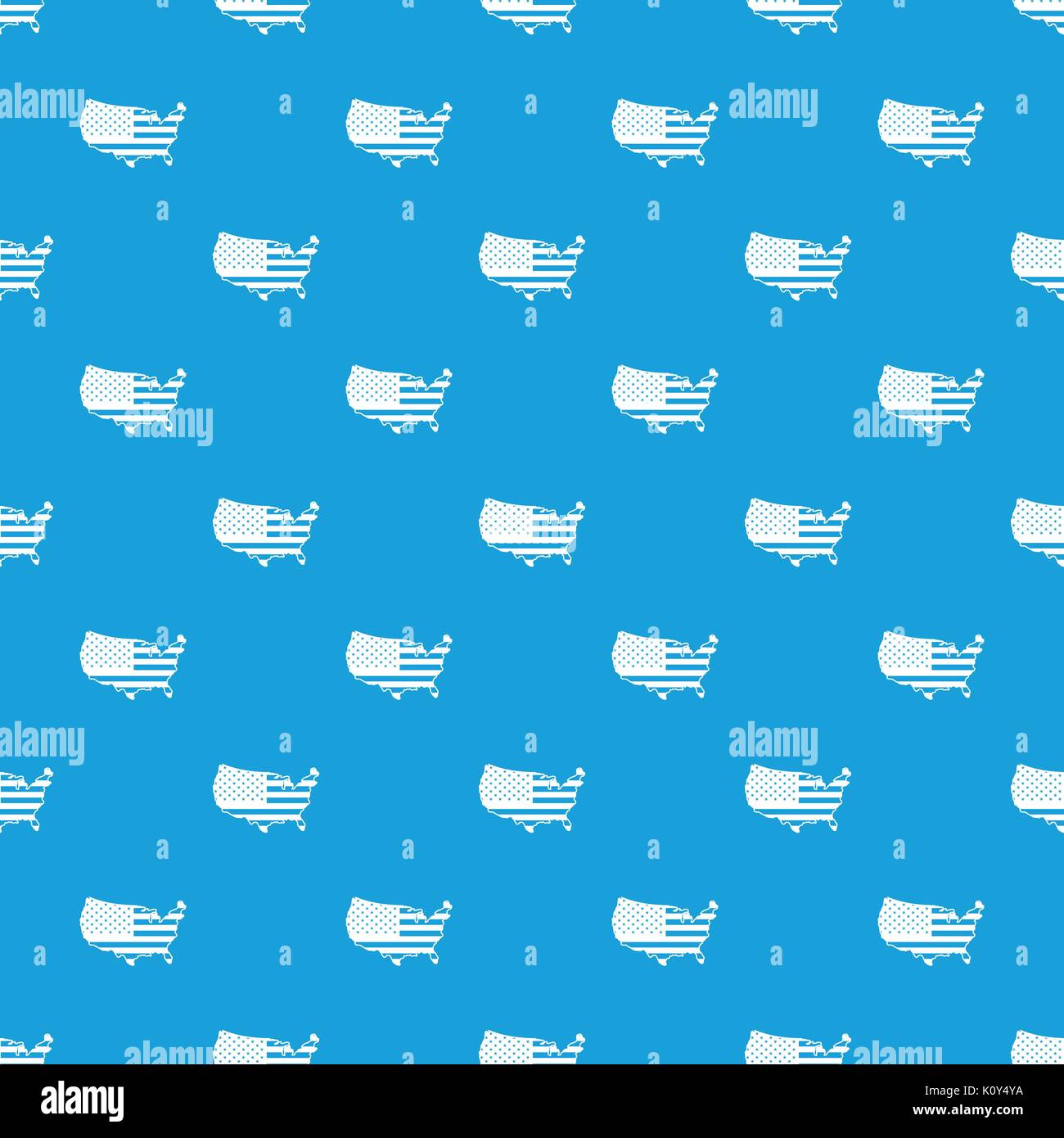 USA map pattern seamless blue Stock Vector