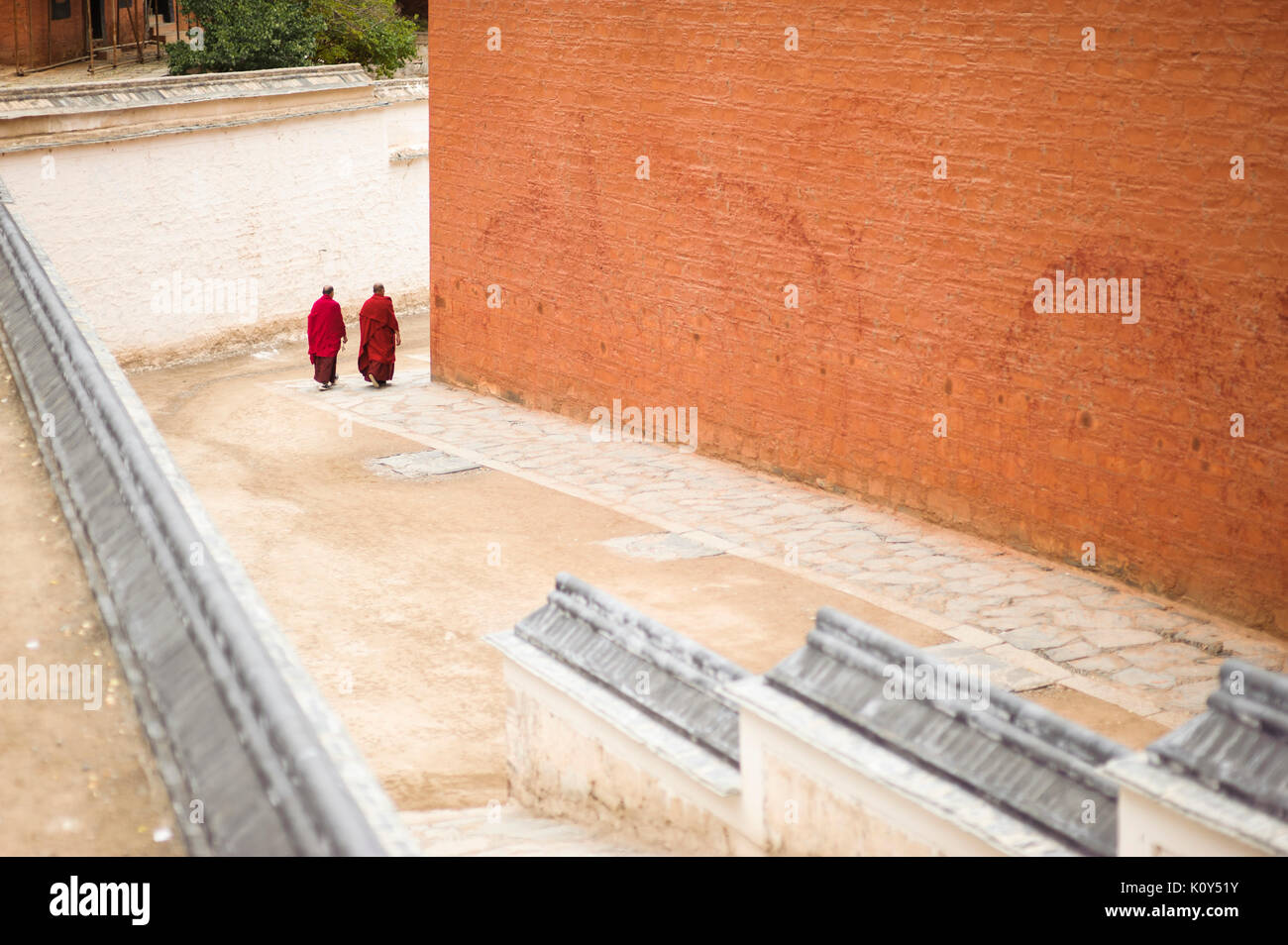 Monastery cluster,  Labrang, Tibetan plateau. Xiahe, China Stock Photo