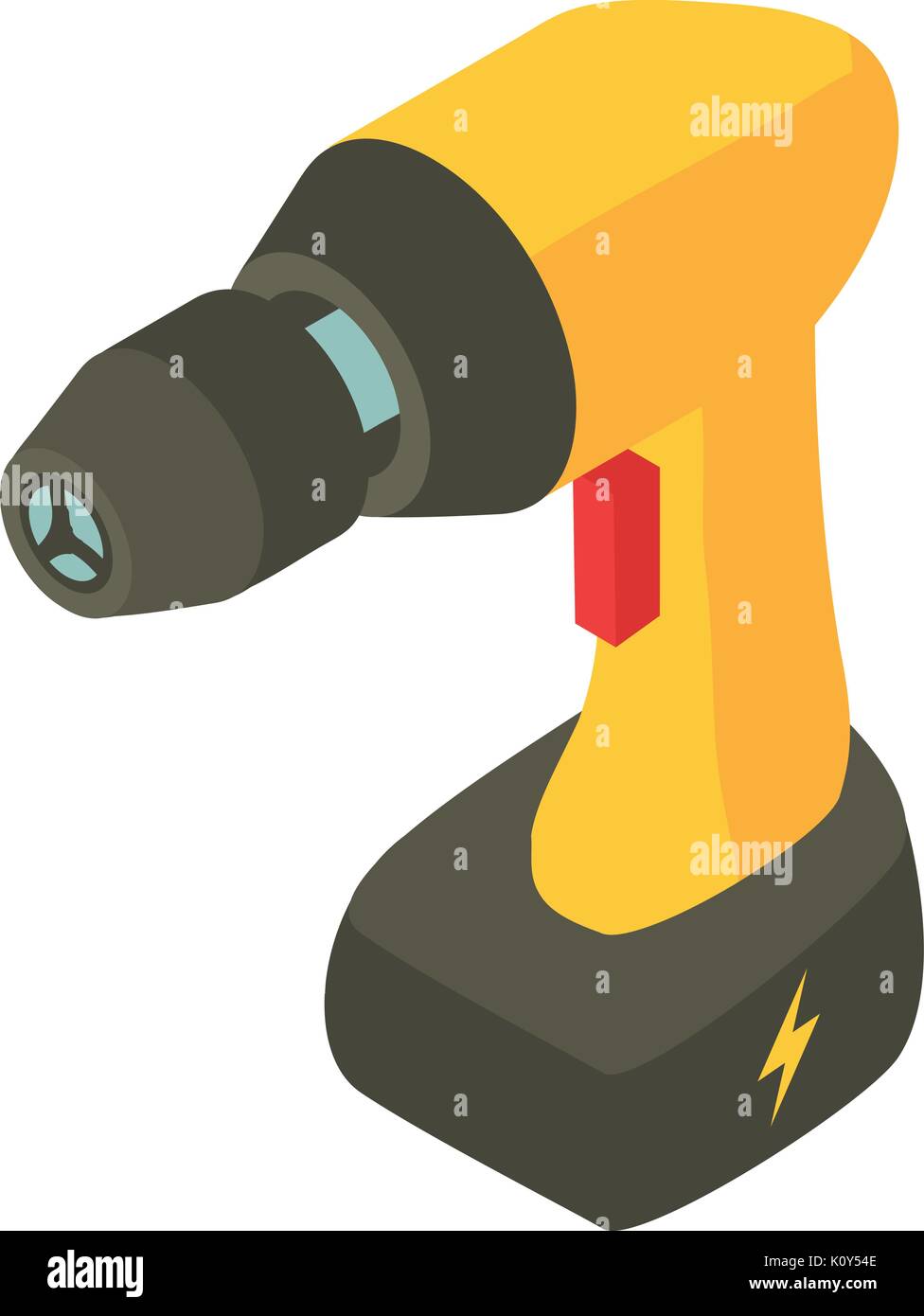 Electric screwdriver icon, isometric 3d style Stock Vector Image & Art