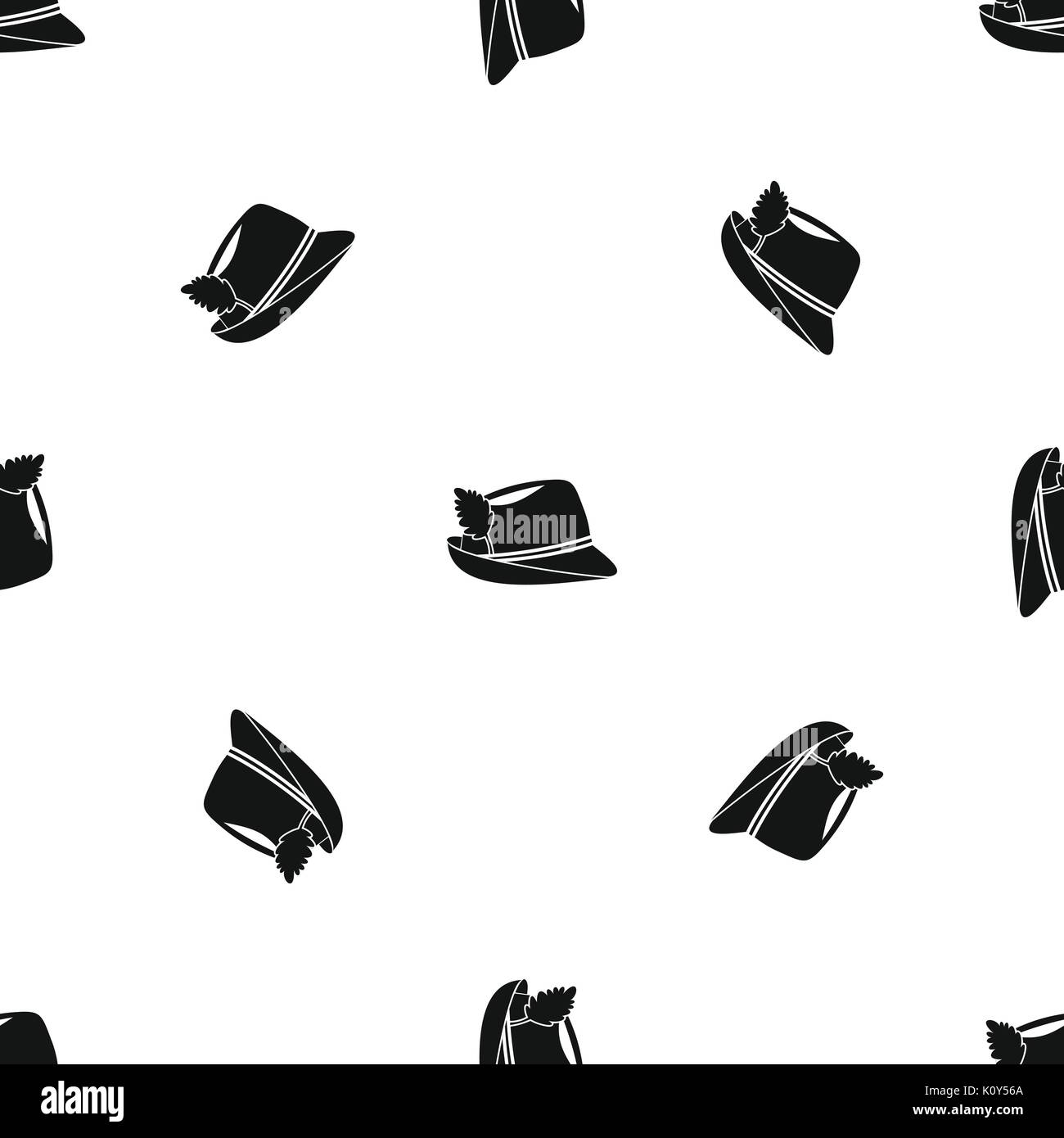 Irish hat pattern seamless black Stock Vector Image &amp; Art - Alamy