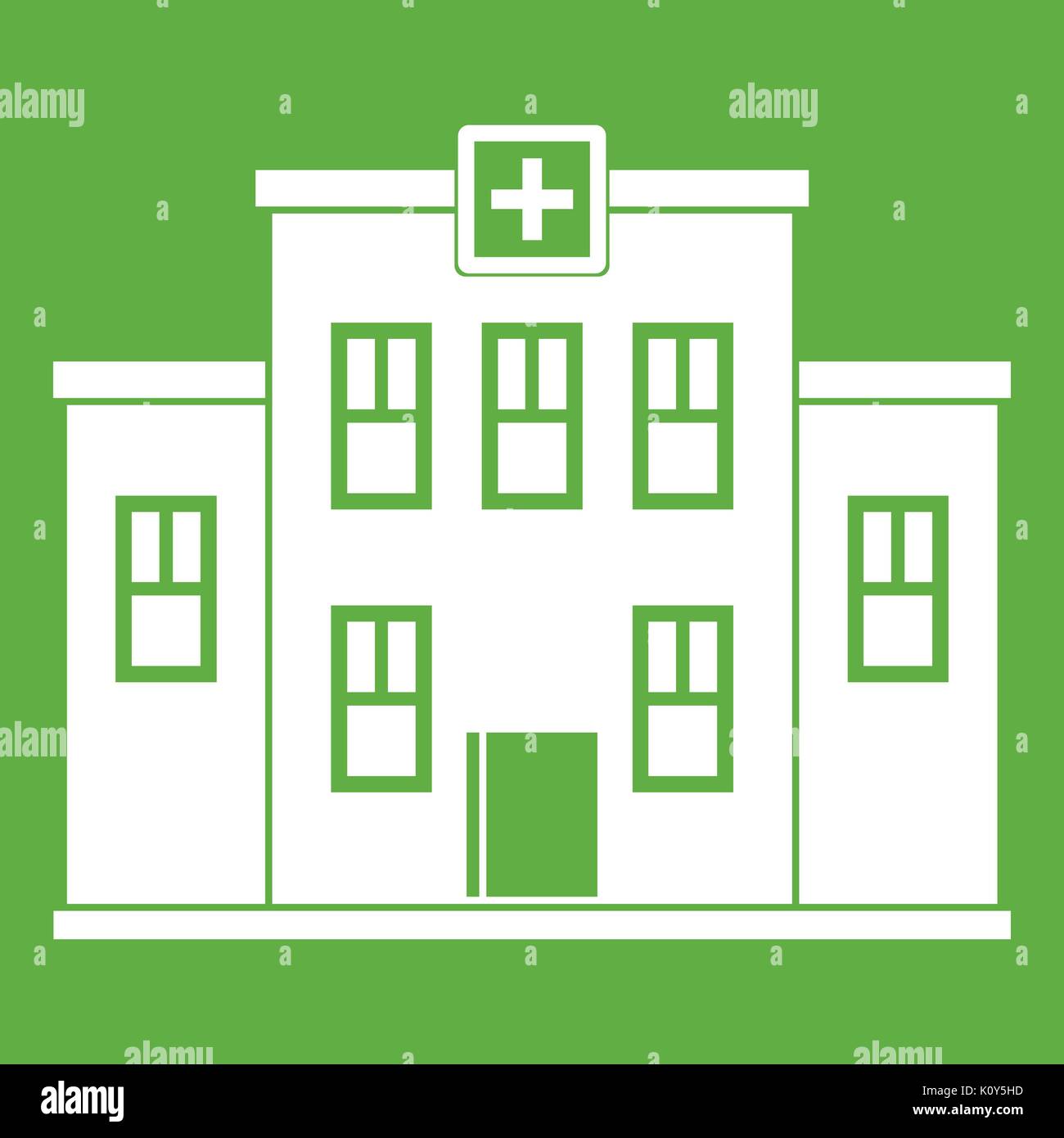 City hospital building icon green Stock Vector Image & Art - Alamy
