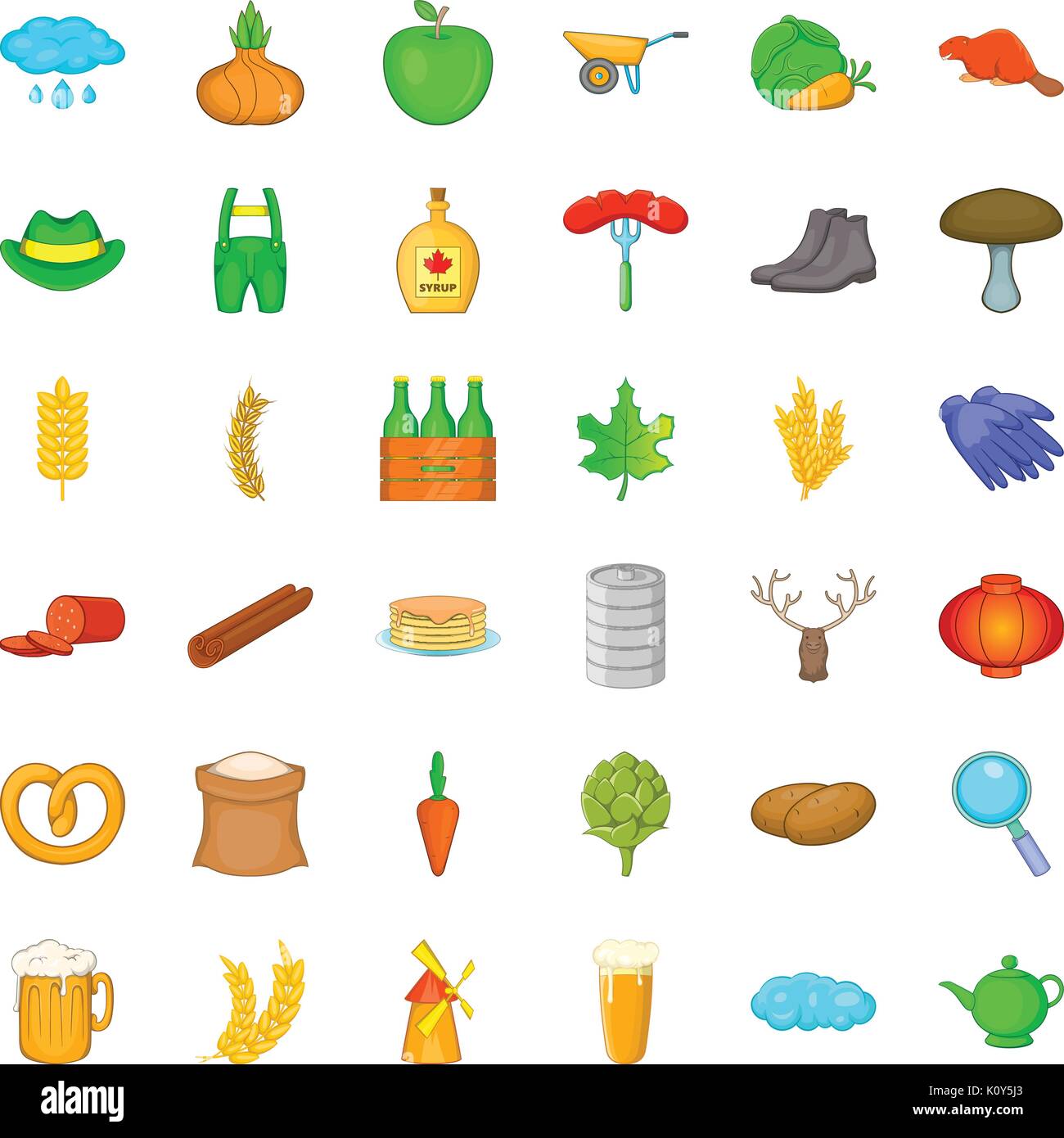 Autumn holiday icons set, cartoon style Stock Vector Image & Art - Alamy