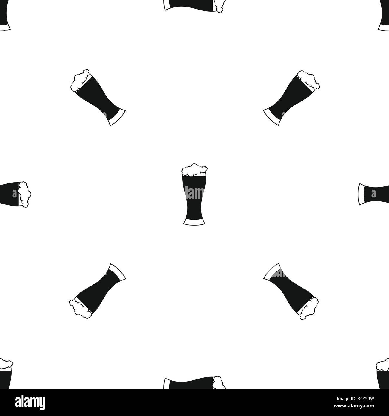 Glass of beer pattern seamless black Stock Vector Image & Art - Alamy