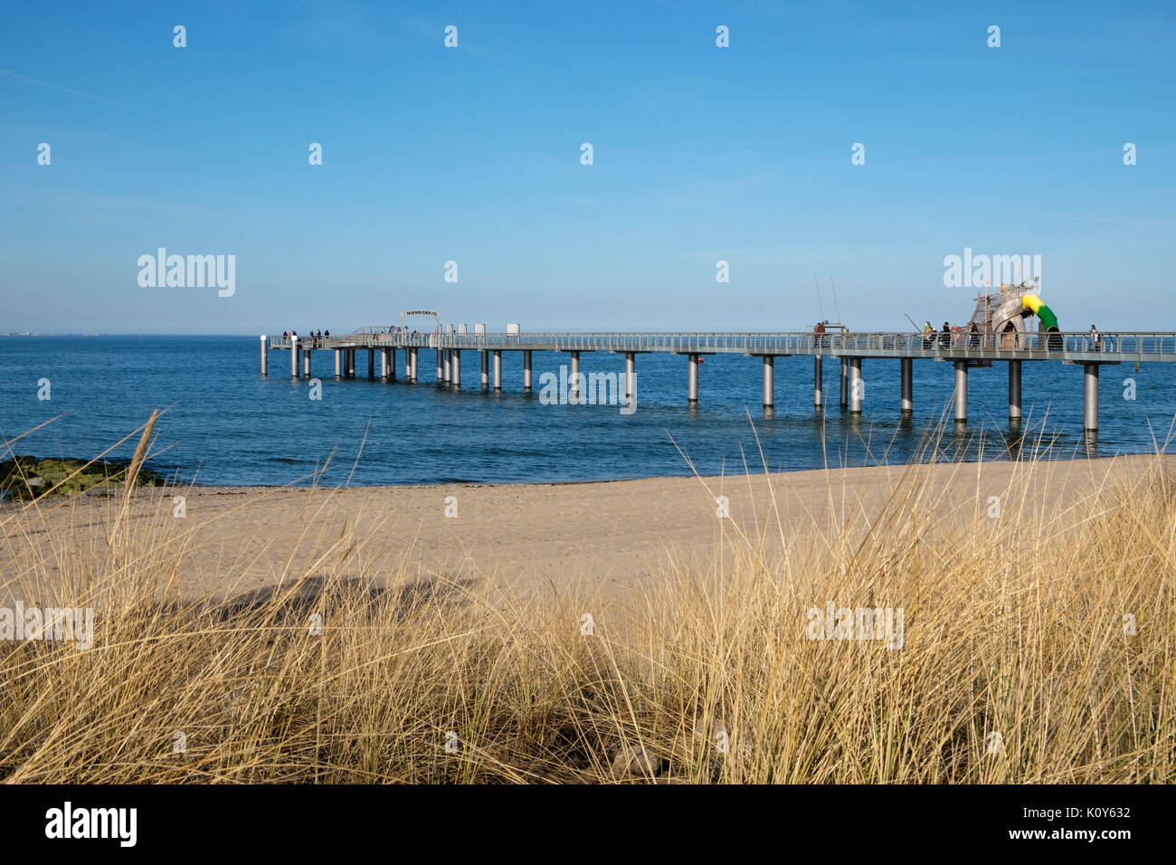 Pier, Niendorf, Timmendorfer beach, Schleswig-Holstein, Germany Stock Photo