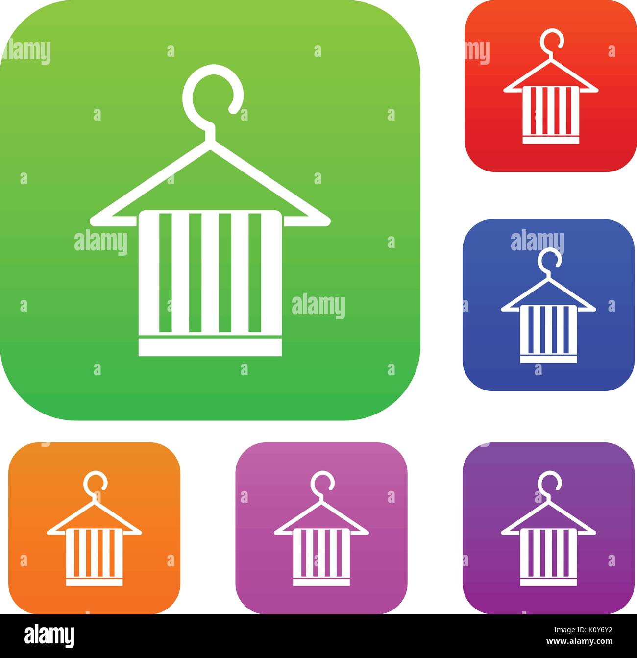 Scarf on a coat hanger set collection Stock Vector Image & Art Alamy