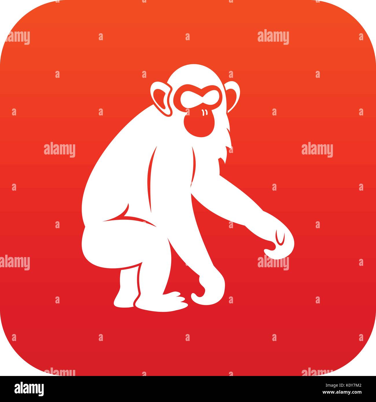 Macaque icon digital red Stock Vector Image & Art - Alamy