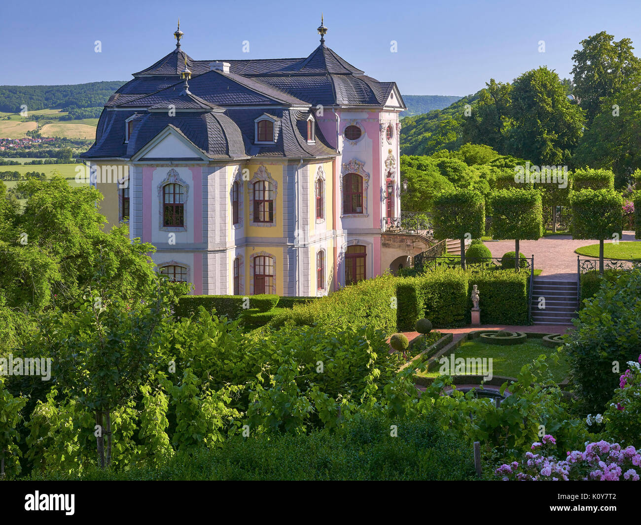 Rococo palace of Dornburg castles, Dornburg, Thuringia, Germany Stock ...