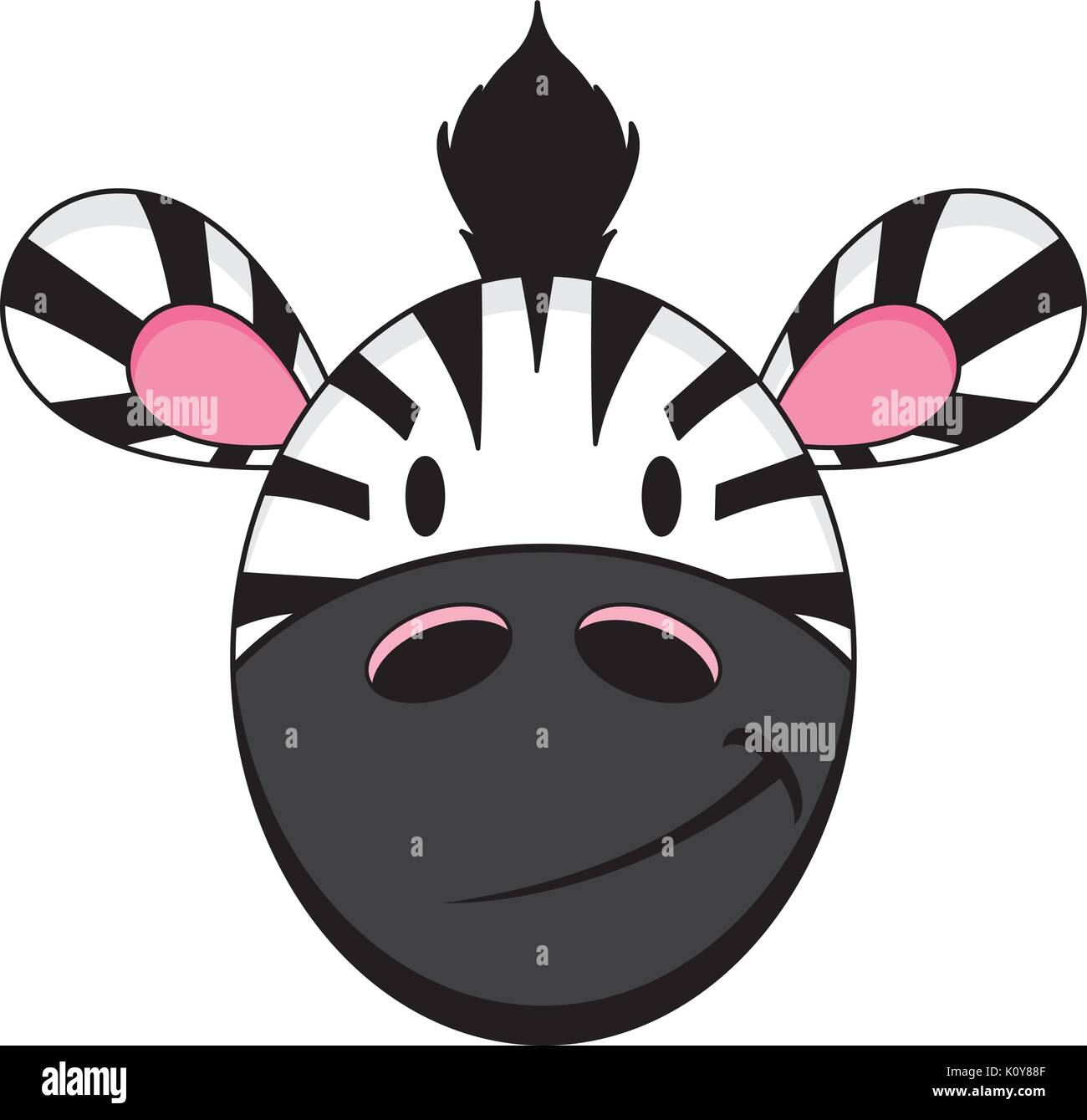 Cute Cartoon Zebra Character Vector Illustration Stock Vector Image ...