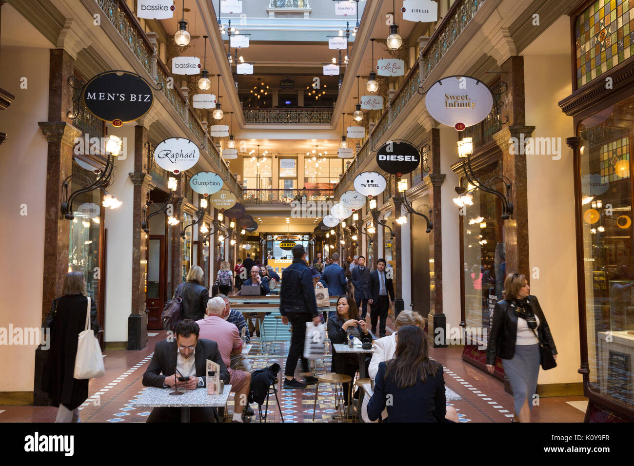The Strand Arcade 19th century Victorian shopping mall in Sydney city centre, New south wales,Australia Stock Photo