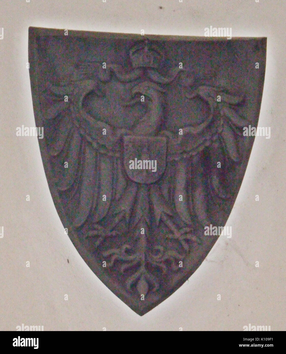 Antikenhalle Wappenschild rechts Stock Photo