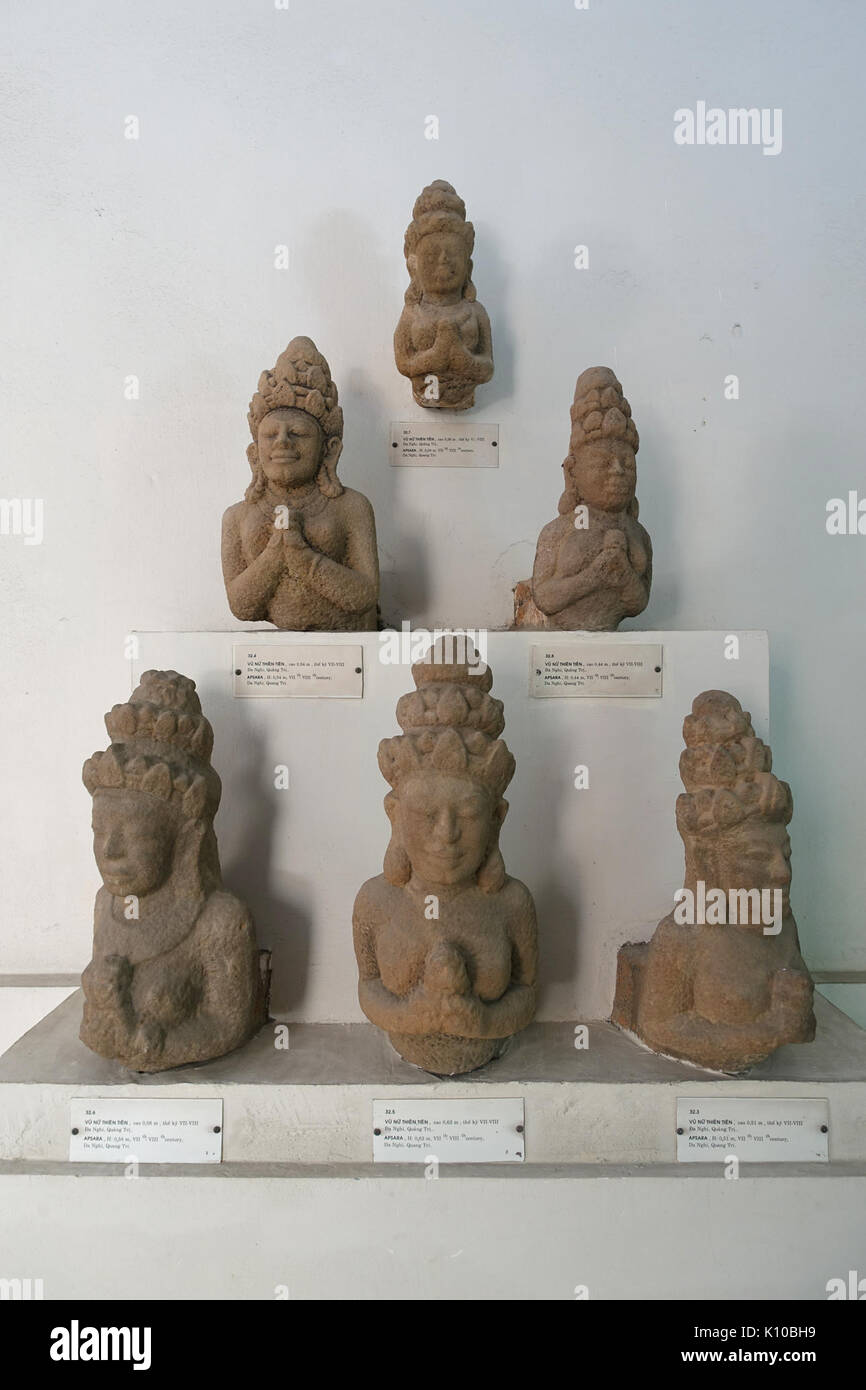 Apsaras, Da Nghi, 7th 8th century, Quang Tri   Museum of Cham Sculpture   Danang, Vietnam   DSC01821 Stock Photo